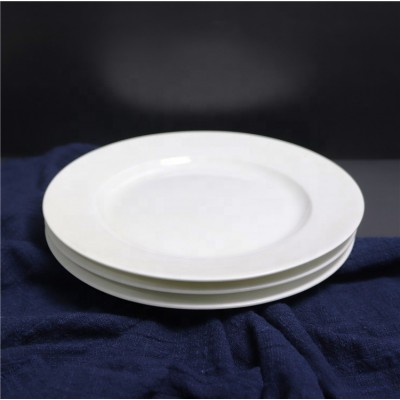 Wholesale fine quality elegance  ceramic white color   customized plate for weddings