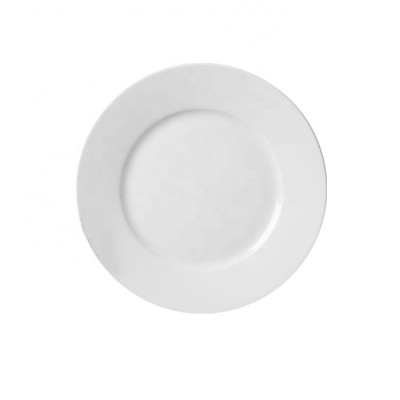 Concise design french cheap dessert catering ceramic  white dinner plate for restaurant