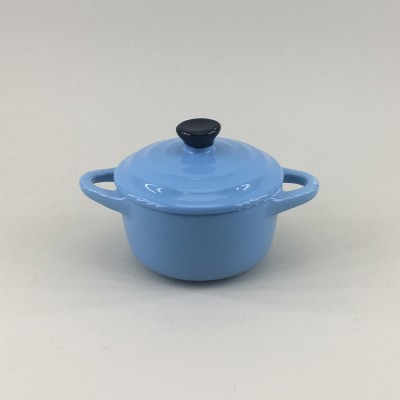 Dishwasher safe eco stoneware cooking pots single blue hot casserole pot